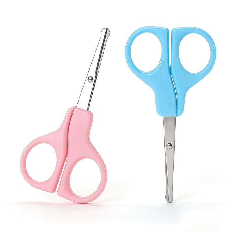 Factory direct wholesale stainless steel round-tip nose hair scissors, baby nail scissors, student craft scissors, household scissors