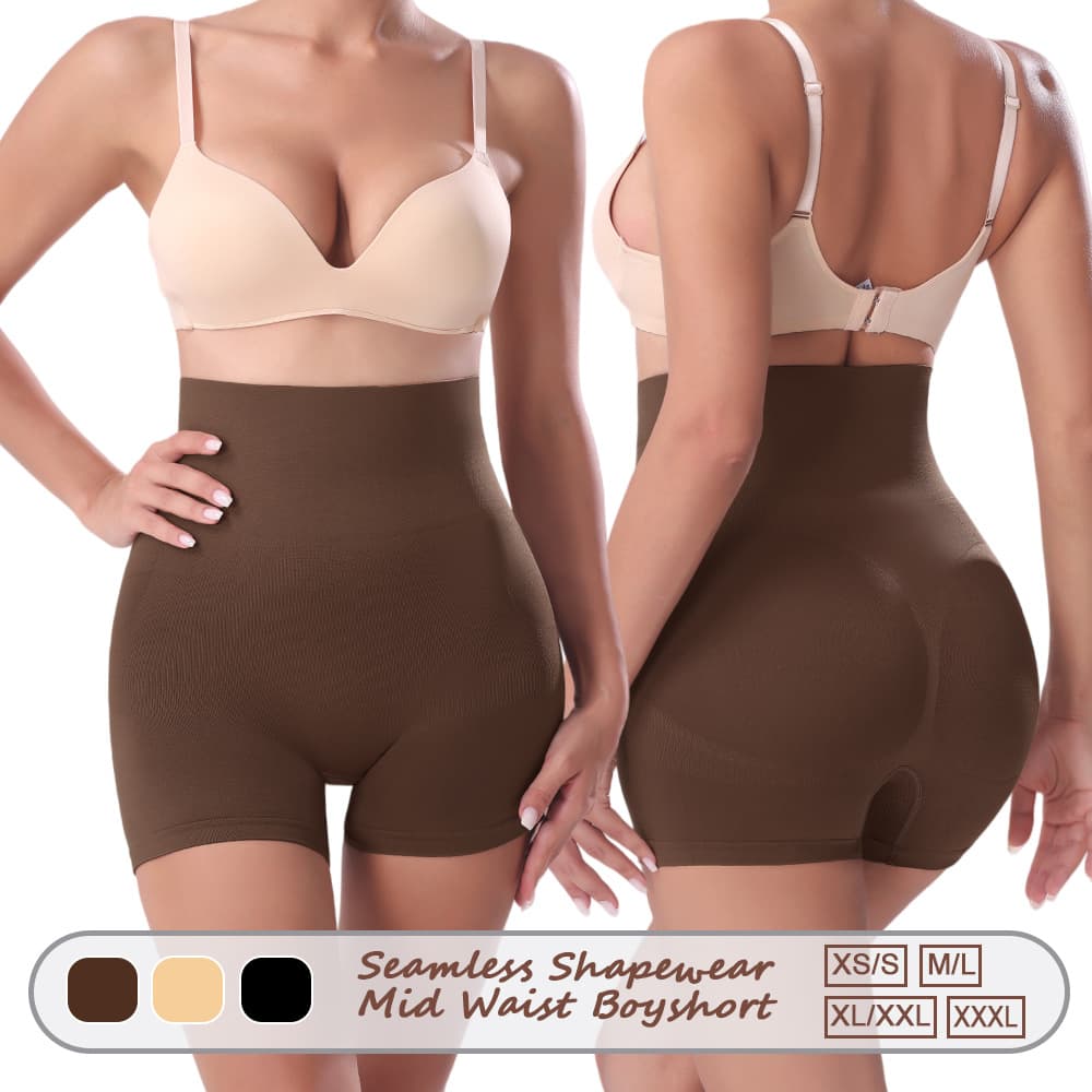 Zhanrun Cross-border SH0013 Mid-Waist Seamless Shaping Shorts Butt Lifting Body Shaper European American Export Body Safety Shorts for Women