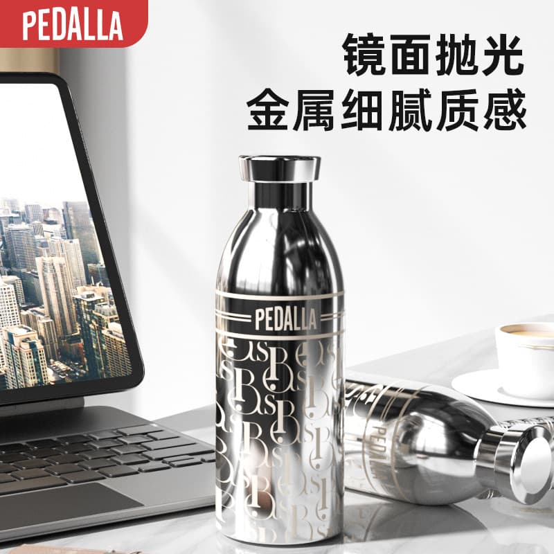 24-hour thermal insulation bottles all-steel t same style plastic-free contact water sports water cup 304 stainless steel cup