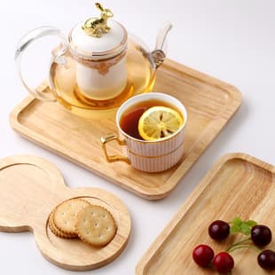 Japanese Bamboo Rectangular Wooden Tray Solid Wood Plate Bamboo Plate Wooden Tray Eco-friendly Tea Tray BBQ Tray