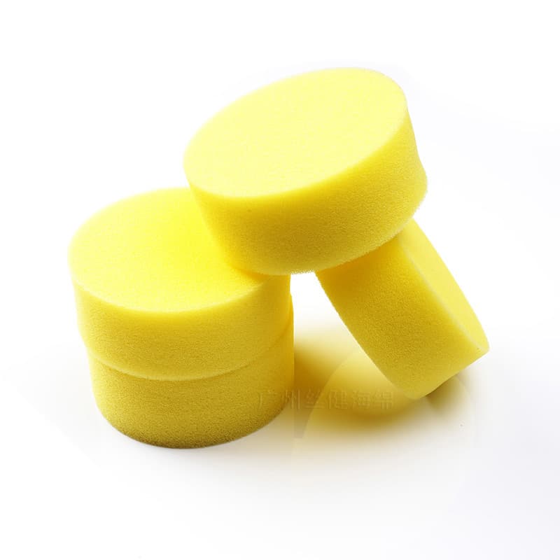 Factory direct sale high-density round wax application sponge for car polishing, 10*3cm