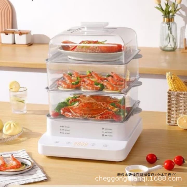 Amazon Cross-border Electric Steamer, 110V US Standard and 220V EU Standard Steam Pot, Fully Automatic Electric Steam Box