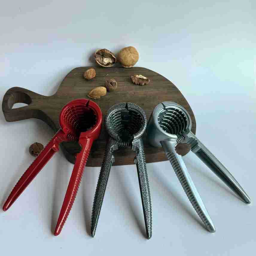 Manufacturer Four-claw Funnel-type Nutcracker Aluminum Alloy Food Tongs Red Hazelnut Cracker Melon Seed Cracker