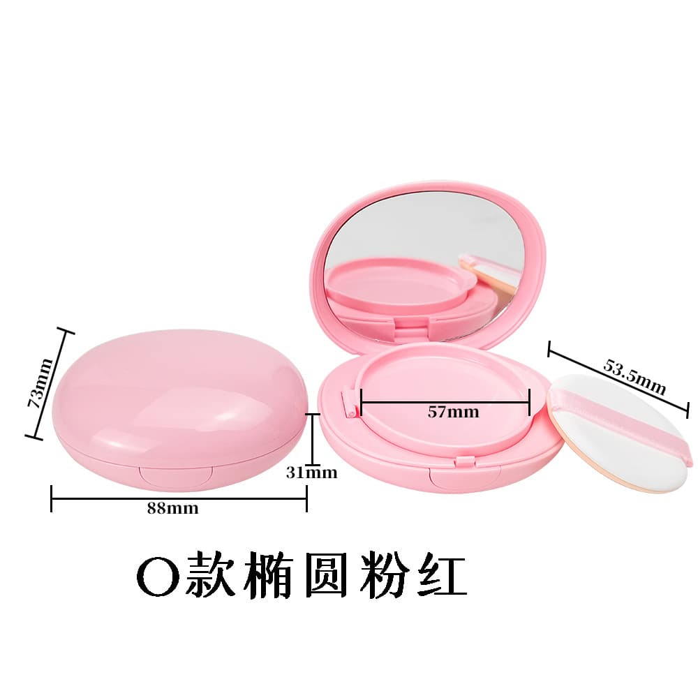 In Stock Air Cushion Case Packaging Concealer BB Cream Foundation Round Refillable Puff Air Cushion Case Empty Case Square Air Cushion Case