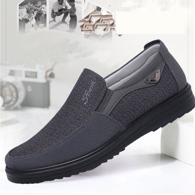 New Men's Old Beijing Cloth Shoes, Men's Single Shoes, Breathable Casual Shoes for Middle-aged and Elderly, Soft Sole Anti-slip Dad Shoes