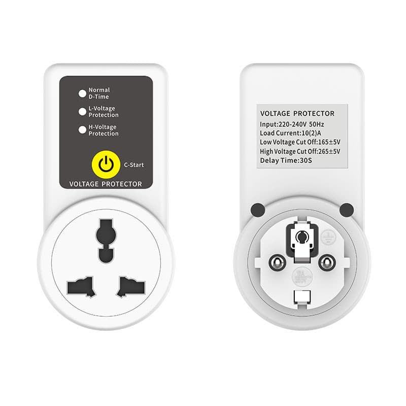 Customized European, British, and South African standard voltage protectors for export, including low-voltage and overvoltage disconnection electrical protection equipment.