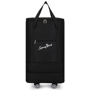 Travel Bag Extra-Large Capacity Double-Layer Expandable School Moving Luggage Bag Foldable 4-Wheel Trolley Travel Bag Carry-On