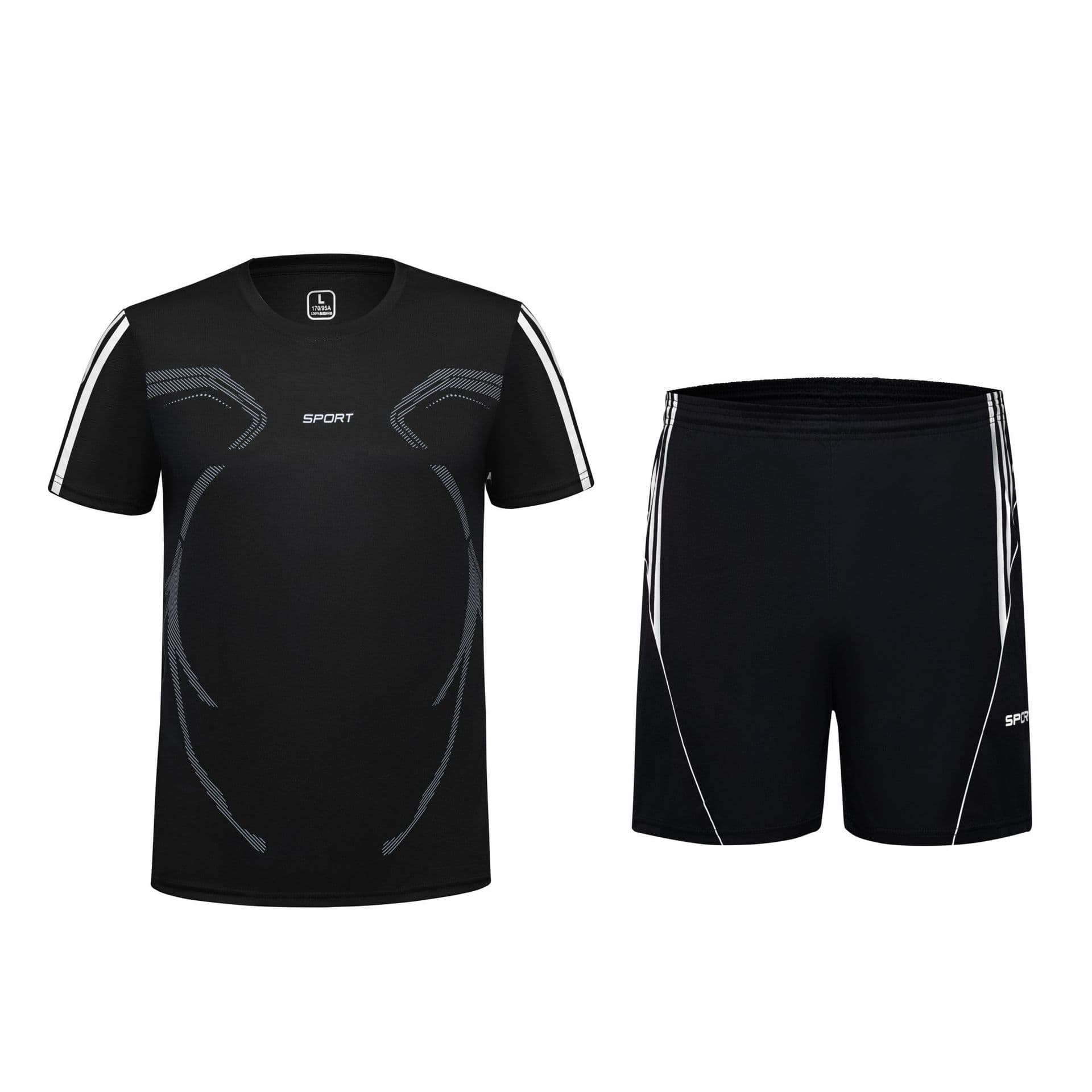Summer Sports Suit Men's Short-sleeved Sportswear Teenager Shorts Large Size Loose Casual Suit Summer Trendy Men's