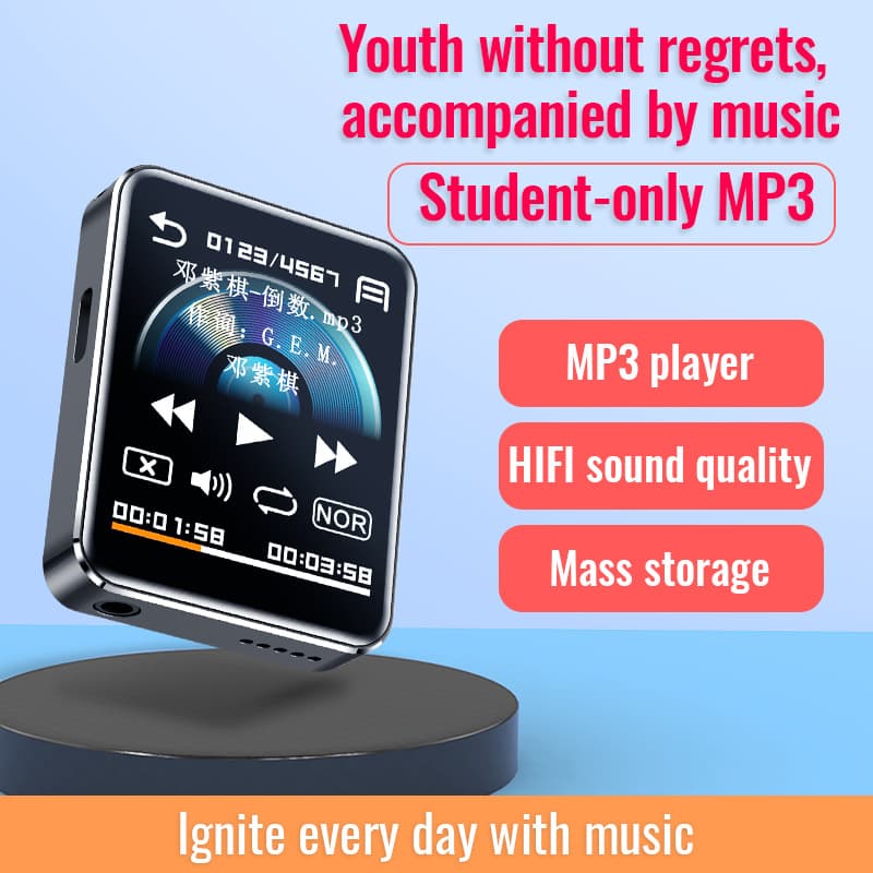 Factory direct sales of M28 music player, cross-border trade, lyrics display, touch screen, high-definition noise reduction, recording, MP3 playback.