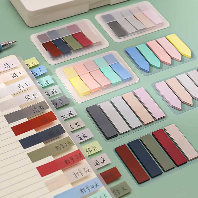 Morandi Color Sticky Notes, Simple Marking, Message Index Tabs, Student Repositionable Classification Memo Pads