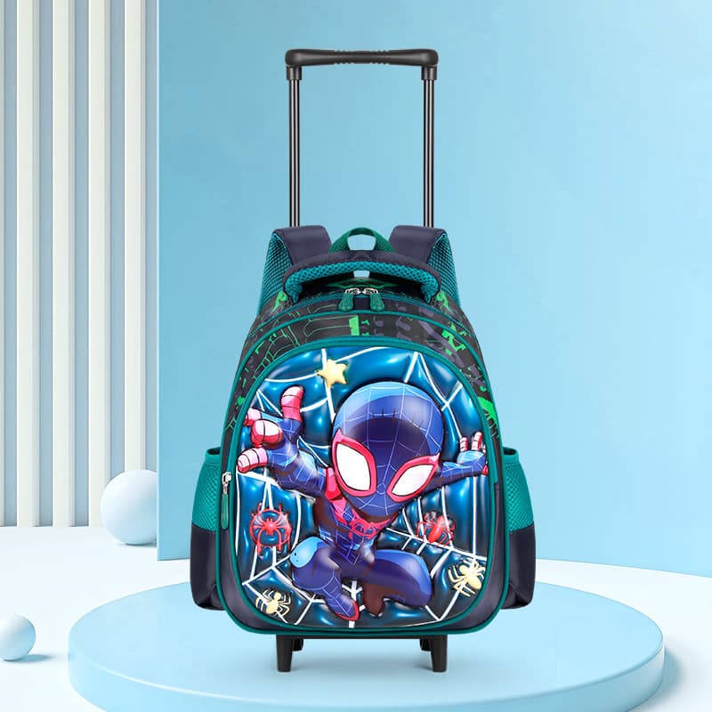 2026 New 3D Dinosaur Kindergarten Trolley Backpack Large Capacity Load-Reducing Pushcart Bag