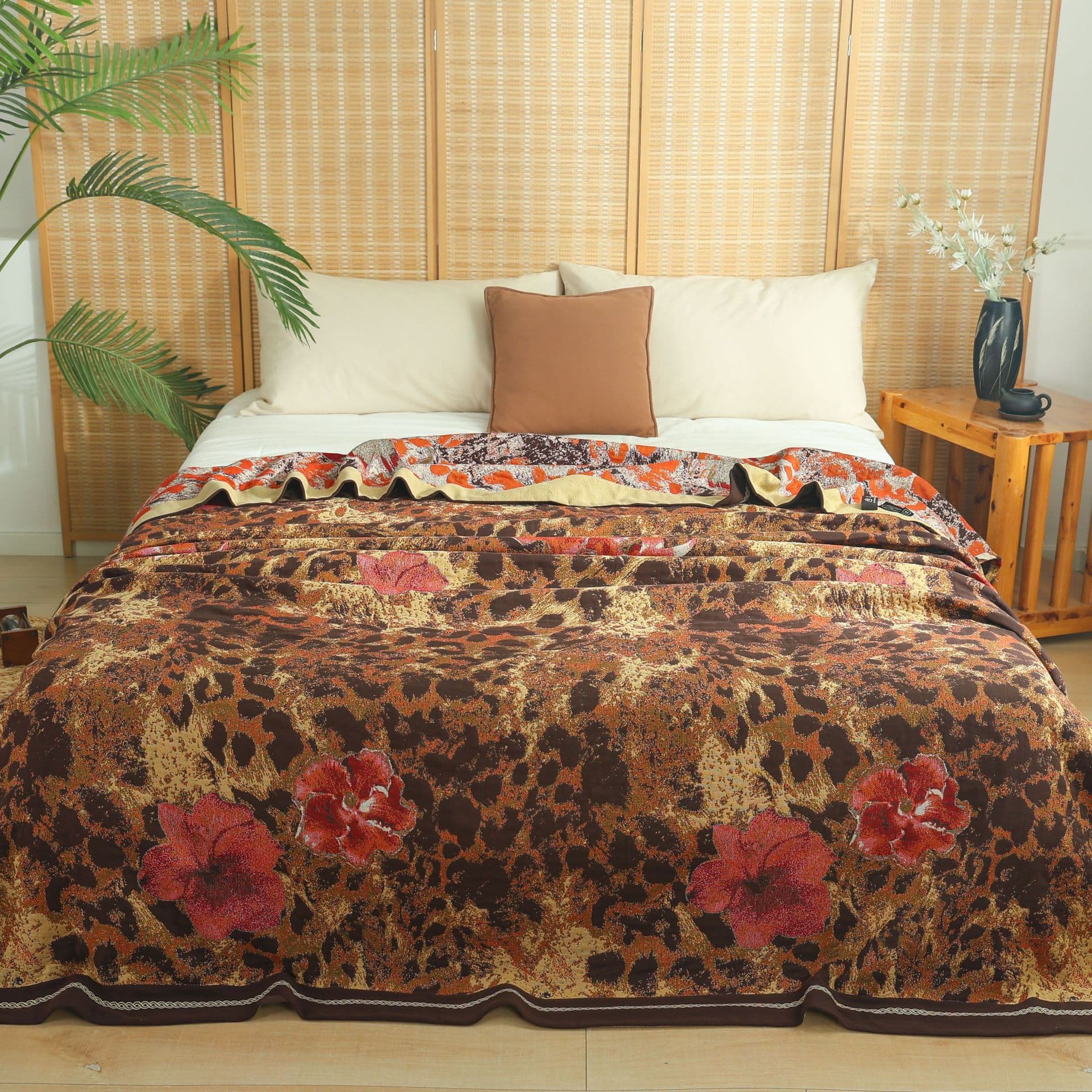 Thickened Large Cotton Gauze Blanket Bed Cover Towel Blanket Single Double Cover Blanket All Cotton Summer Air Conditioning Quilt Summer Cool Quilt