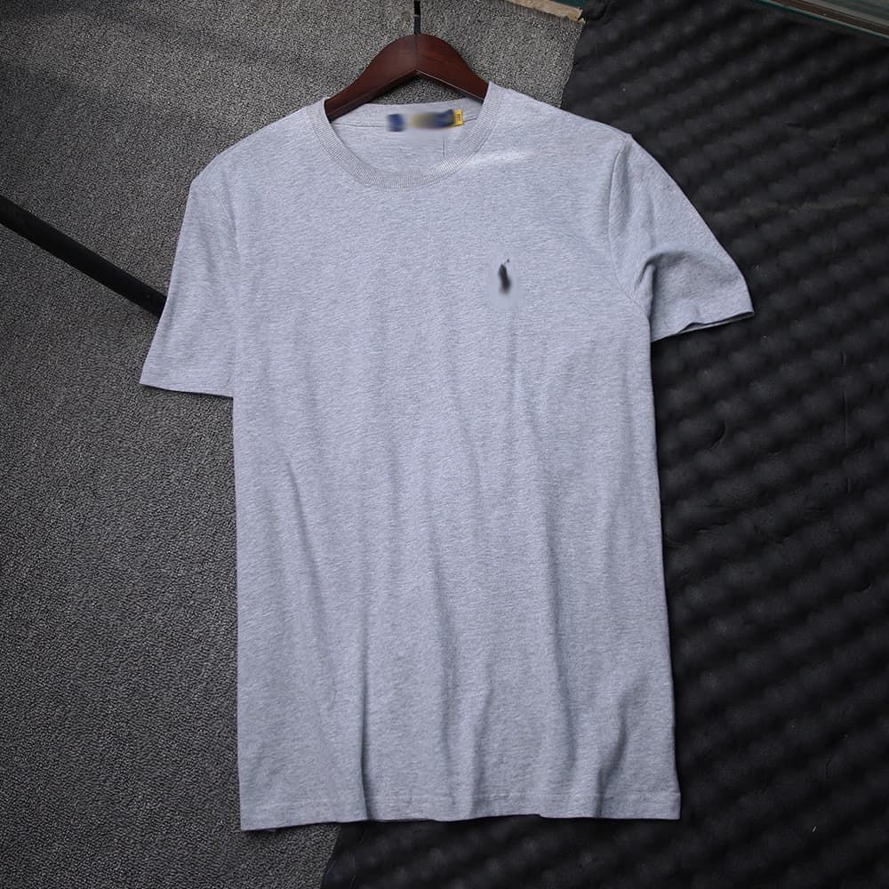 Cross-border High Quality Loose Fit Laff Home Small Horse Logo Embroidered T-Shirt Pure Cotton Casual Short Sleeve Unisex