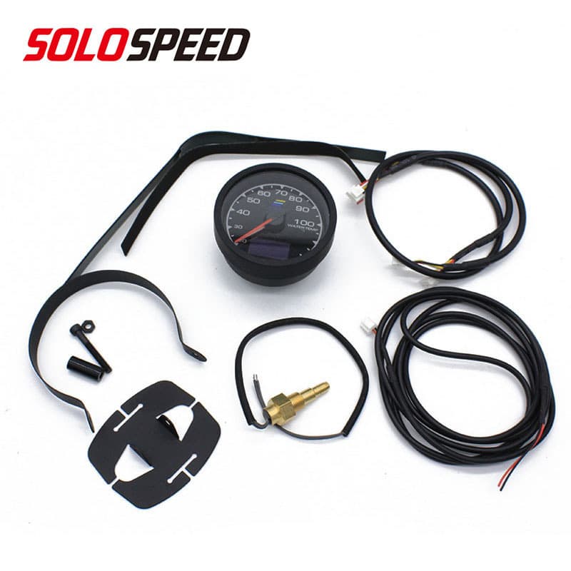 Automotive Accessories Car Modification Gauge Water Temperature Meter 62mm LED 7-Color Display Water Temperature Gauge