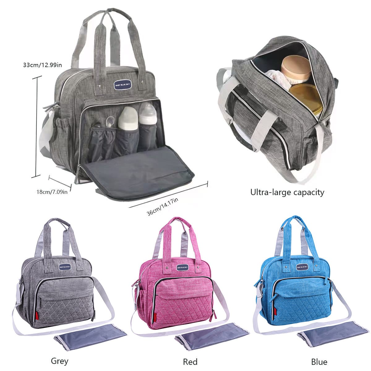 Cross-Border Mom Bag Large Capacity New Mom Bag Handbag Shoulder Crossbody Women's Diaper Bag