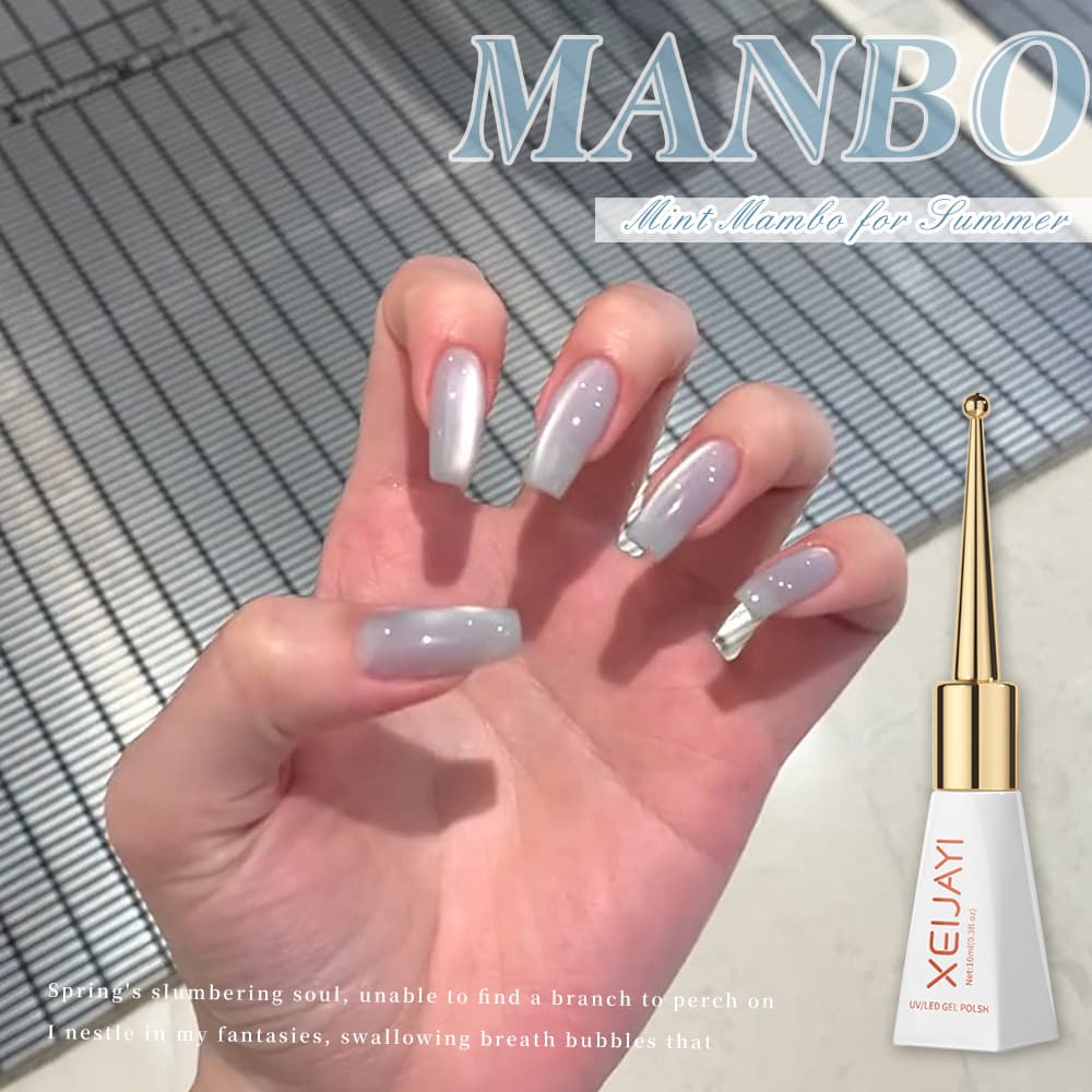 Mint Mambo Cat Eye Gel Scepter Bottle Hot Recommended Manicure Versatile Glass Beads Cat Eye Manicure Shop Special Nail Polish