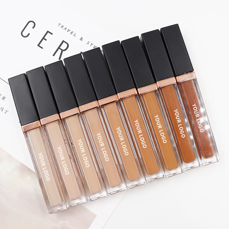 Cross-border non-logo printable black cover with gold rim concealer light matte concealer dense moisturizing isolation matte concealer