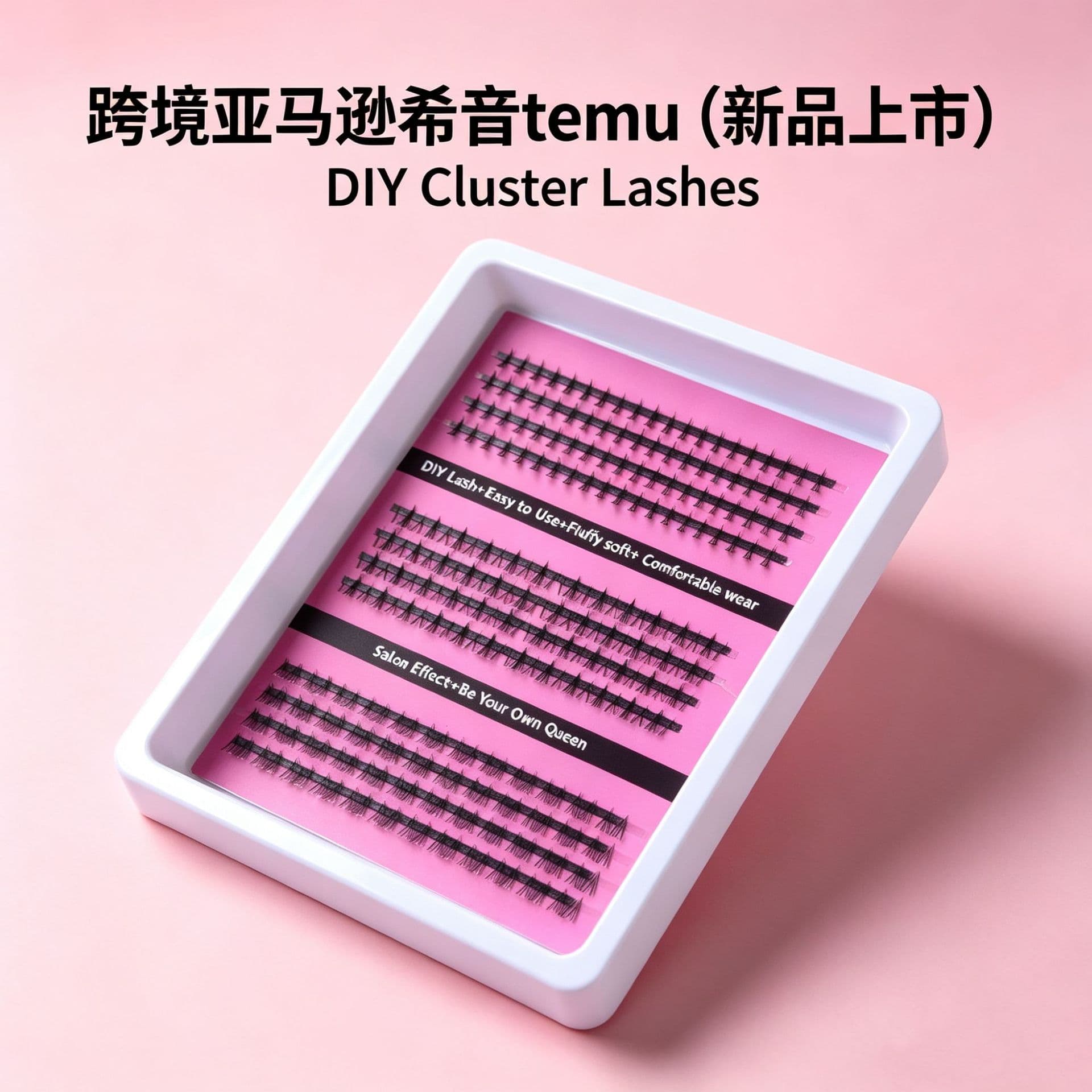 Cross-border Trade Europe and America Lower Lashes Fluffy Style Single Cluster Segmented 12 Rows Large Capacity Thick Self-Adhesive Lashes
