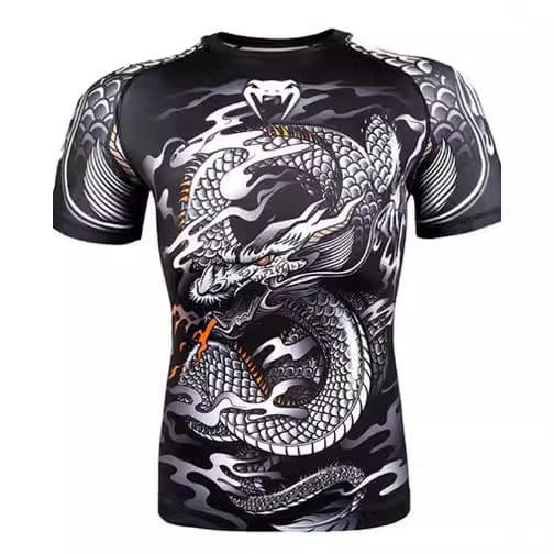 Avengers 4 Captain America 3D printed fish scale suit Marvel T-shirt men's short-sleeved sports fitness tights