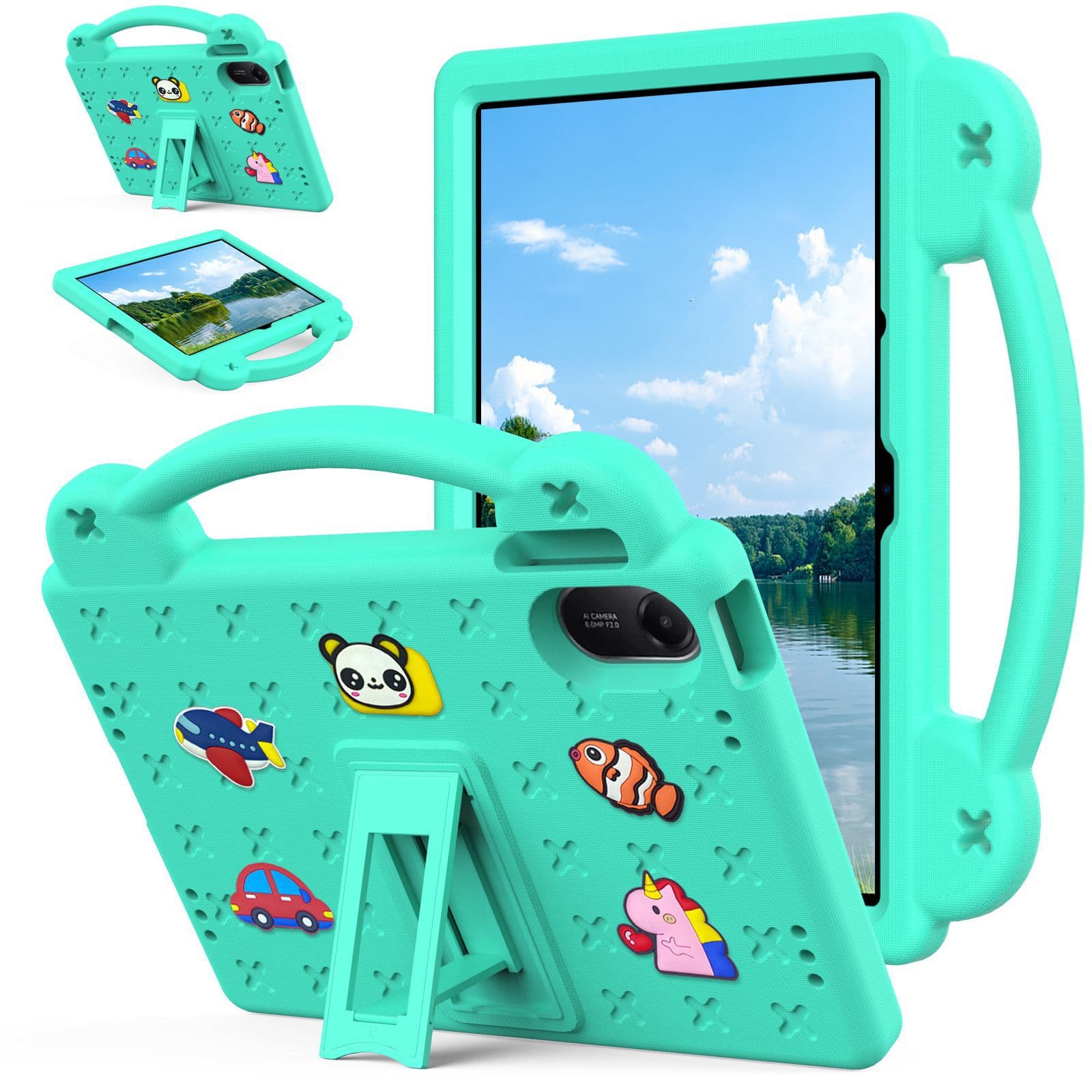 Compatible with 2025 Redmi Pad 2 11-inch Tablet Cartoon Kids Honor 10 Stand Shockproof EVA Protective Case