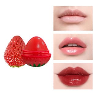 Cross-Border Best Seller in Europe and America, Moisturizing Strawberry Lip Balm, Hydrating Lip Gloss, Fruity Lip Color, Cosmetic Makeup, Natural Look