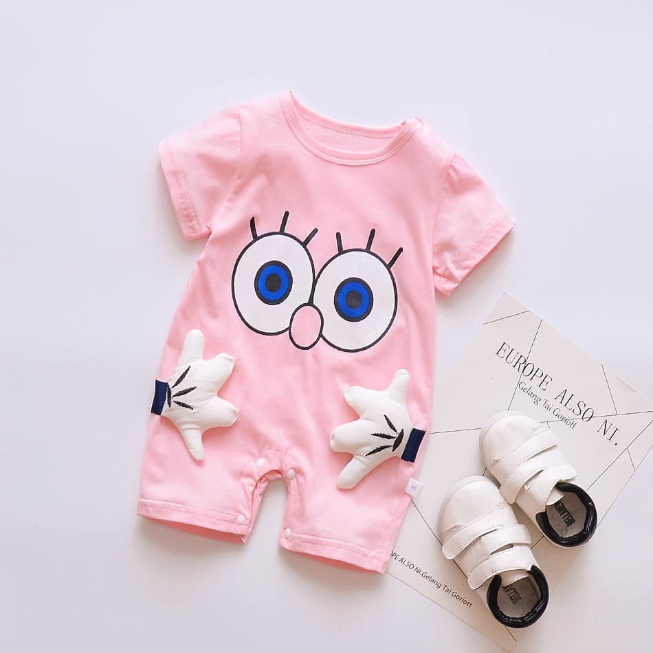 Baby Summer Short Sleeve Romper Cotton Thin 1 Year 3 Newborn 6 Months Boys Girls Clothes 9 Crawling Suit Jumpsuit
