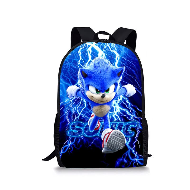 Cross-border Hot Selling Sonic the Hedgehog Primary School Student Backpack Children's Anime Cartoon Backpack Wholesale