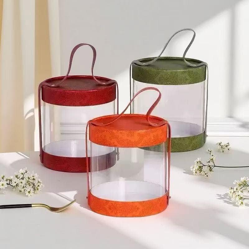Transparent Hug Bucket Portable Box Candy Box Business Gift Souvenir Gift Box Children's Day Gift Packaging Empty Box