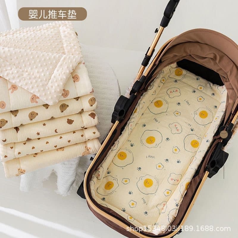 Baby Stroller Cushion Infant Cart Seat Pad Newborn Mattress Thickened Warm Baby Supplies Seat Cushion Strolling Essential
