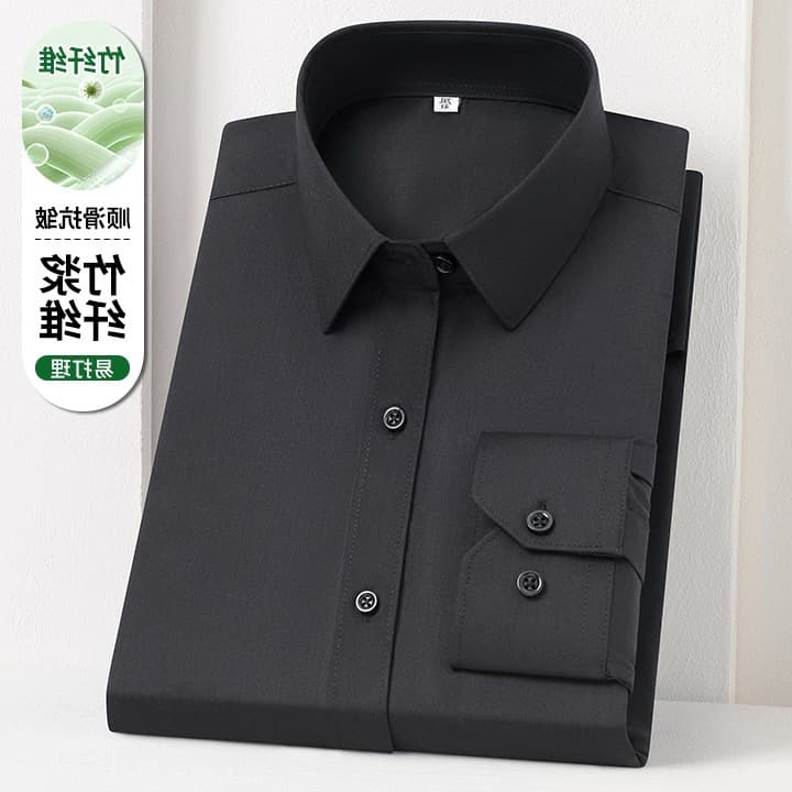 White Shirt Wedding Suit Shirt for Men Groom Best Man Business Formal Long Sleeve Professional Brand Wrinkle-Free Anti-Crease