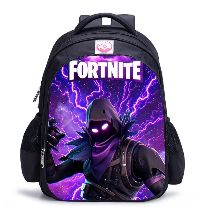 Fortnite Fortnite children's school bag purple lightning starry sky print elementary school student spine protection waterproof backpack