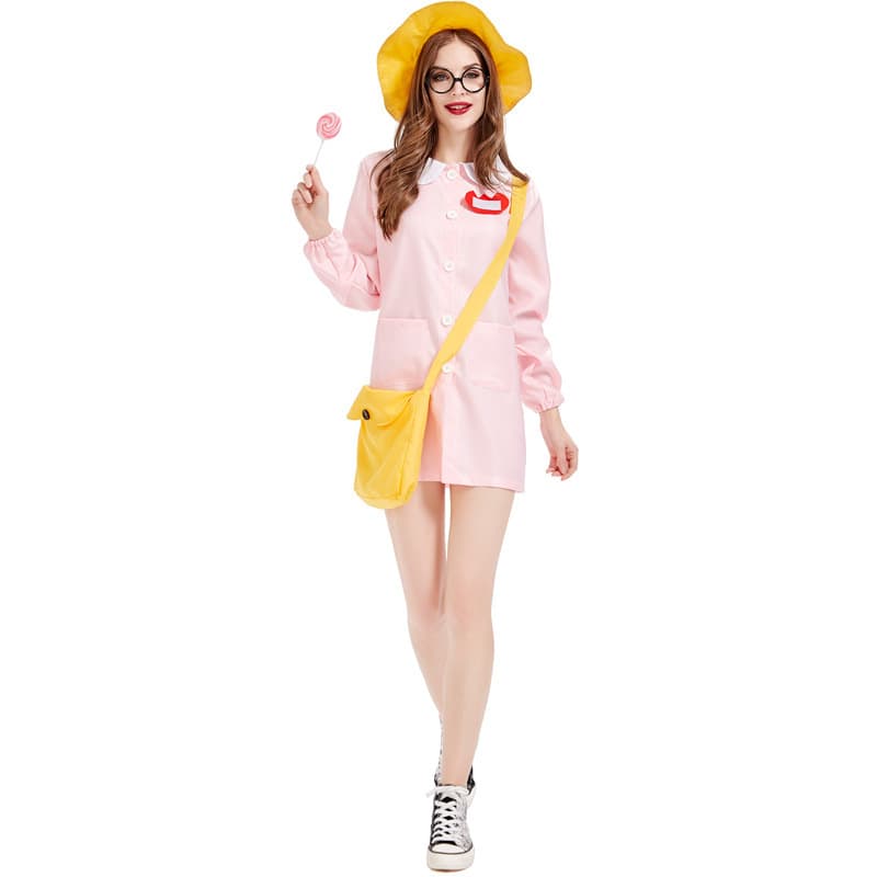 Japanese Kindergarten Teacher Halloween Cosplay Costume Multi-Size Adult Two-Color Long Sleeve Export