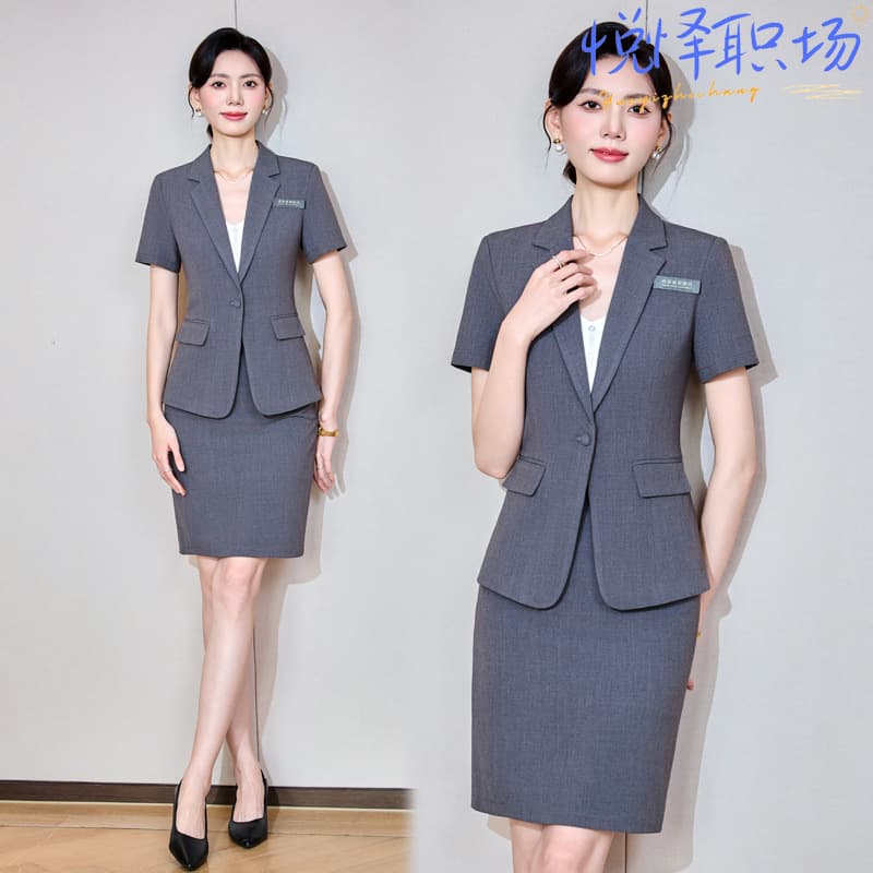 Black professional suit skirt for women summer thin temperament small formal wear catering hotel manager work clothes