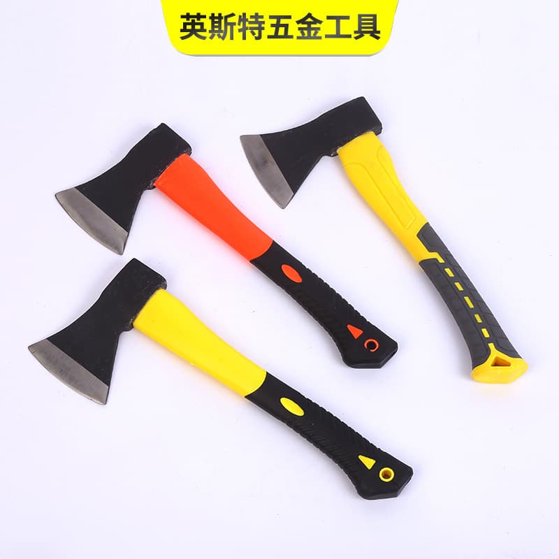 Rubber-Coated Axe, Wood Splitting Axe, Multi-Functional Home Anti-Vibration Outdoor Garden Tree Chopping Fire Axe Wholesale