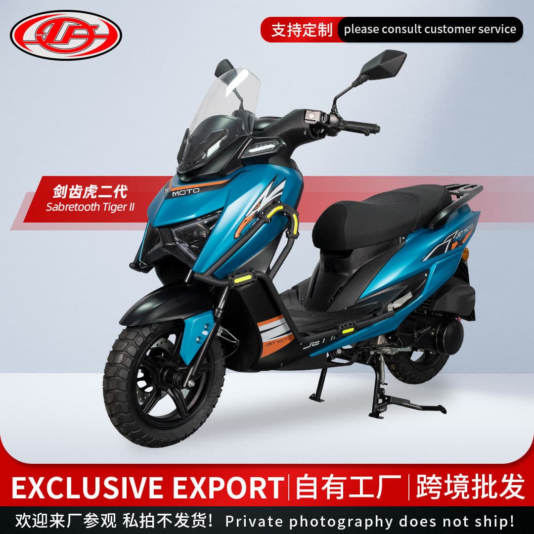 Cross-border Saber-tooth Tiger New Motorcycle EFI Scooter Fuel Vehicle Men and Women Motorcycle Export