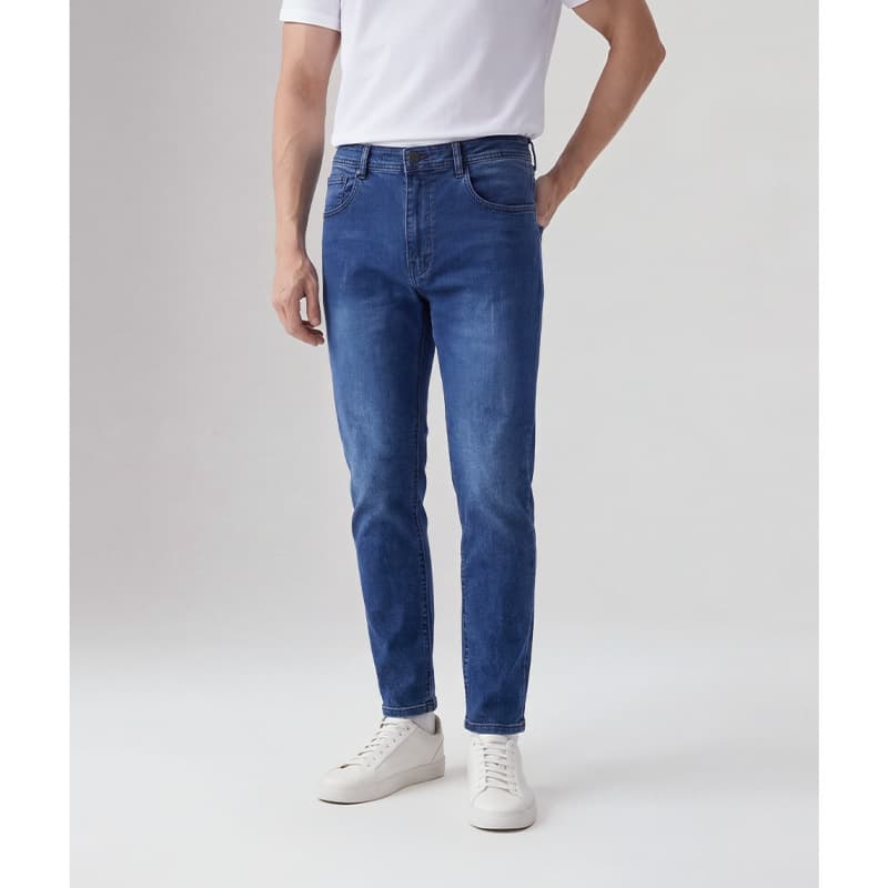 Jeans AliExpress 2025 Summer New Trendy High-End Stretch Slim Fit Jogger Jeans for Men