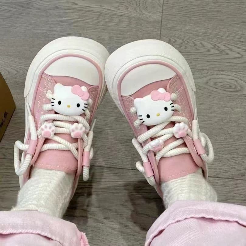 Cartoon Cute KT Shoe Lace Buckle Accessories Decoration for Canvas Shoes Removable DIY Accessories