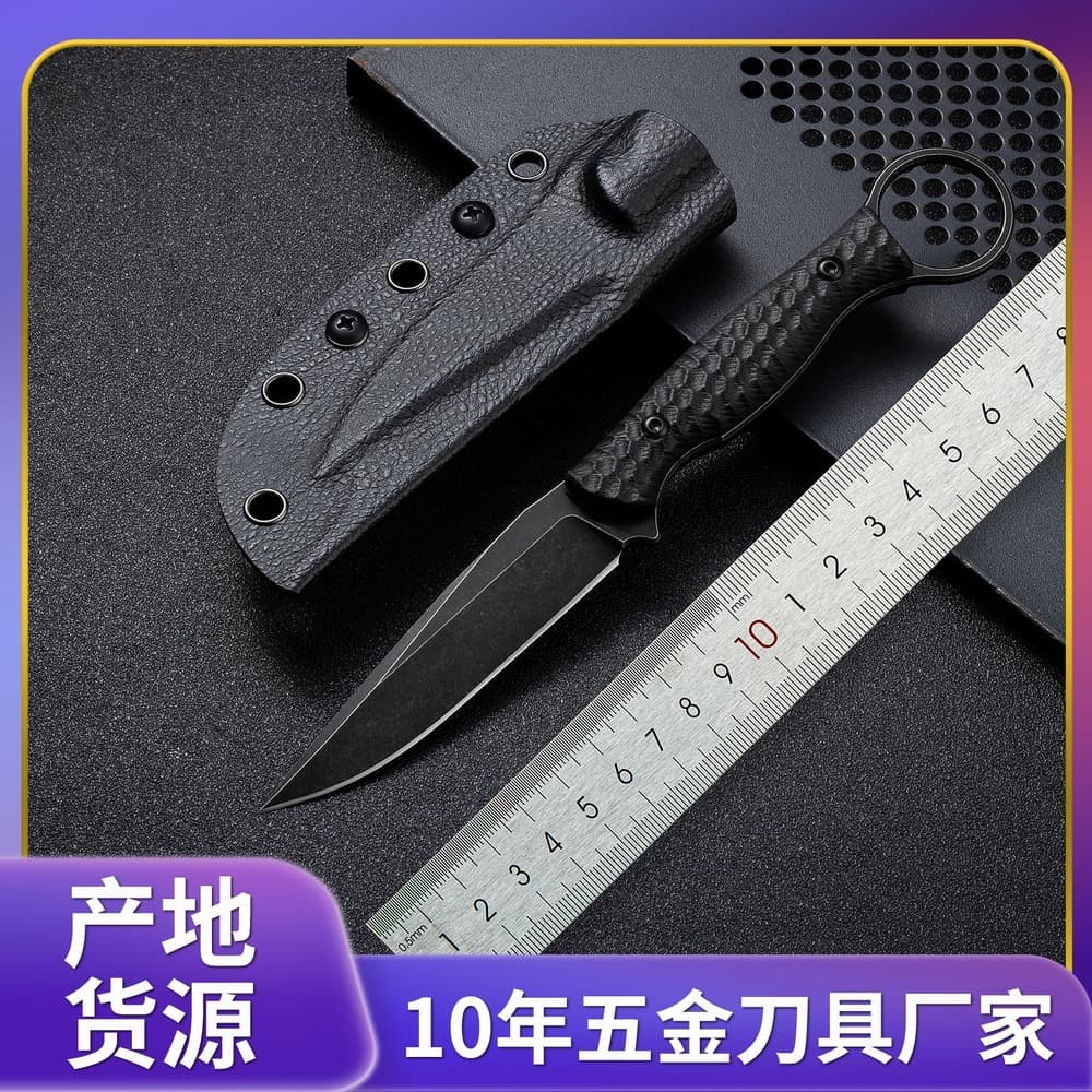 Manufacturer's best-selling high-quality tactical fixed knife outdoor portable survival knife G10 handle K sheath whole knife CNC grinding