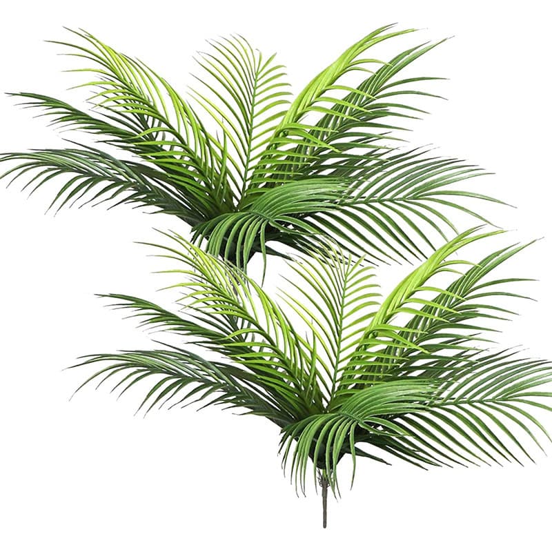 Artificial Plant Palm Leaf 9-Branch Iron Tree Leaf Fake Palm Tropical Greenery Fern Jungle Atmosphere Simulation High Simulation