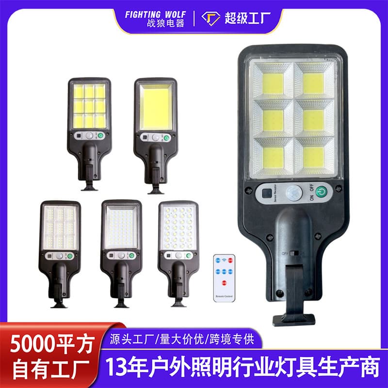 Outdoor Garden Solar Light Waterproof Induction Wall Light Remote Control Lighting Street Lamp