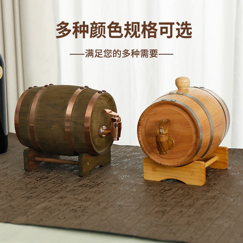 Wholesale Oak Barrel, Retro Small Wooden Barrel, Winery Display, Solid Wood Wine Accessory, Wine Barrel, and Decorative Barrel