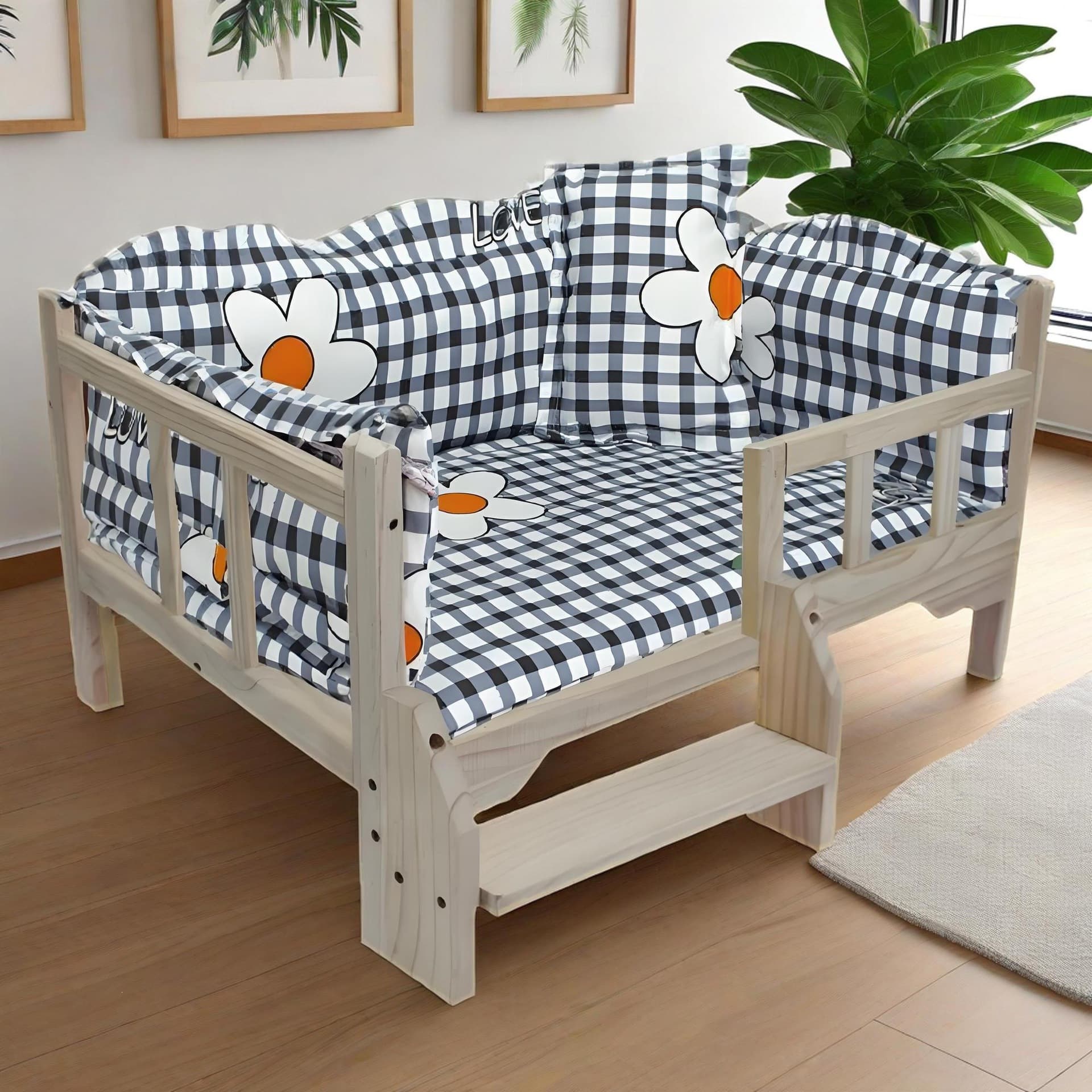 Dog House Wooden Bed Solid Wood Pet Bed Cat Bed Pet Bed Schnauzer Bed Teddy Dog Bed Solid Wood Cat Bed