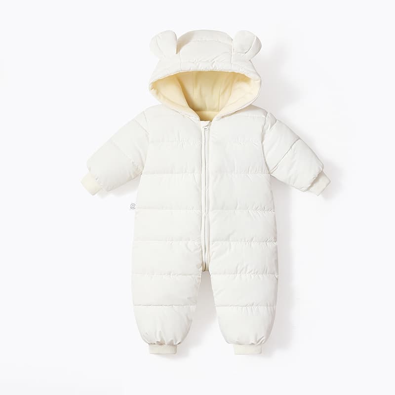 Baby Newborn Winter Outfit Infant Romper Thickened Going-Out Fleece Cotton Padded Jumpsuit