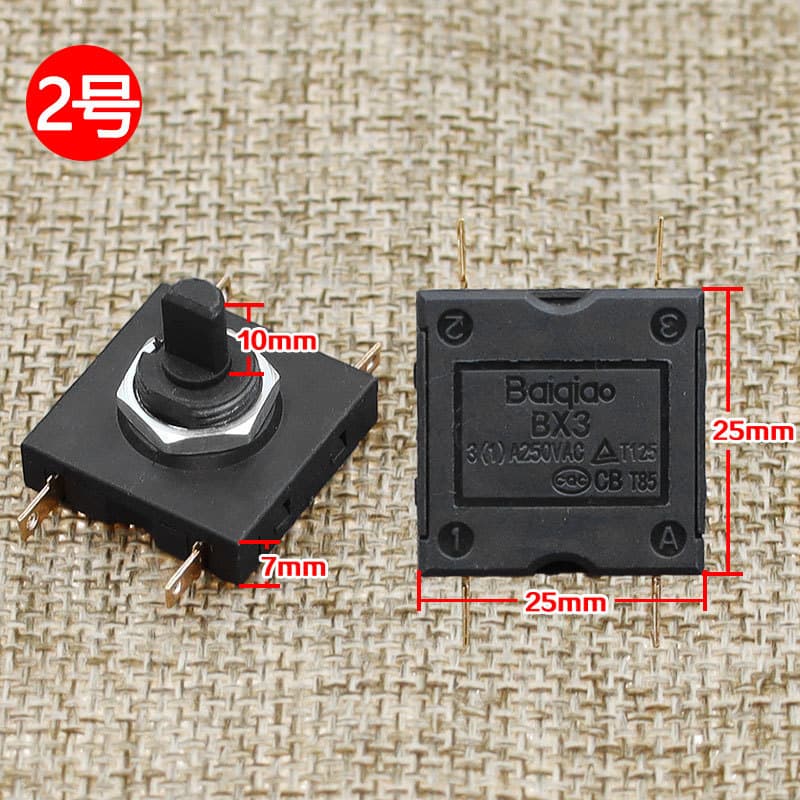 Compatible with Bear Electric Hot Pot Steamer Hot Pot 2-Speed/3-Speed Rotary Knob Switch 10A/250V Temperature Control Switch