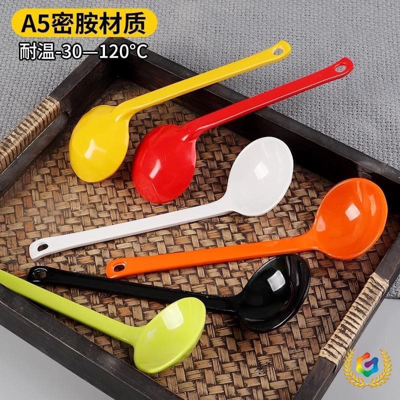 ✅ Pack of 20 melamine soup spoons, commercial catering plastic long-handled turtle shell spoons, spicy hot pot spoons, rice noodle spoons