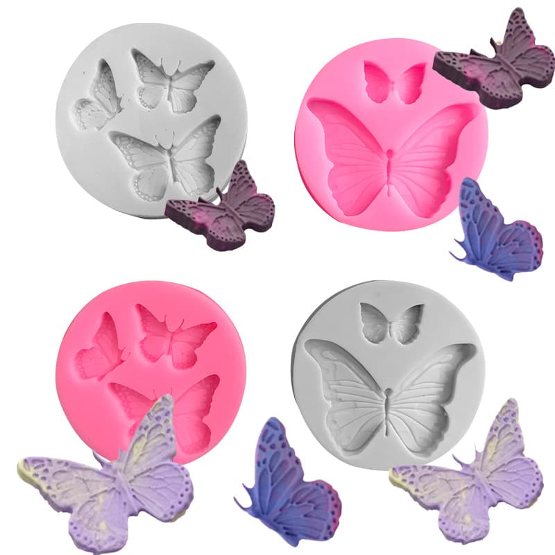 Butterfly Silicone Mold for Cake Dessert Decoration Chocolate Fondant Mold Epoxy Resin Clay Plaster Mold Factory Direct