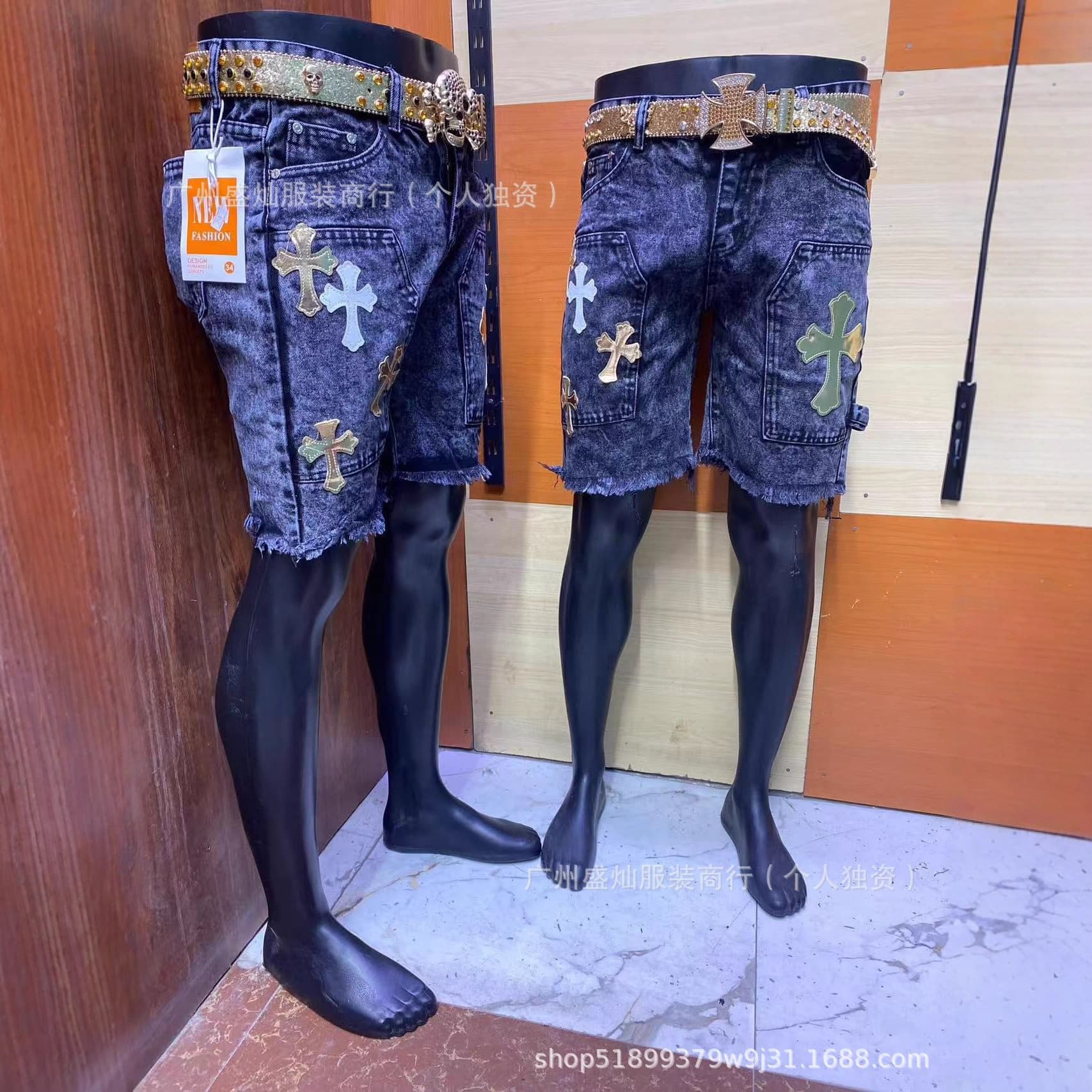 Men's jeans shorts wholesale, men's denim shorts, knee-length shorts, men's jeans wholesale