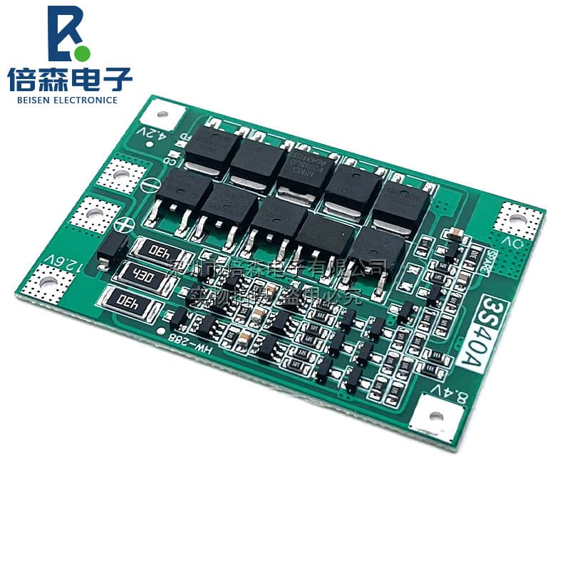 3S 11.1V 12.6V 18650 Lithium Battery Protection Board with Balance, Can Start Electric Drill, 40A Current