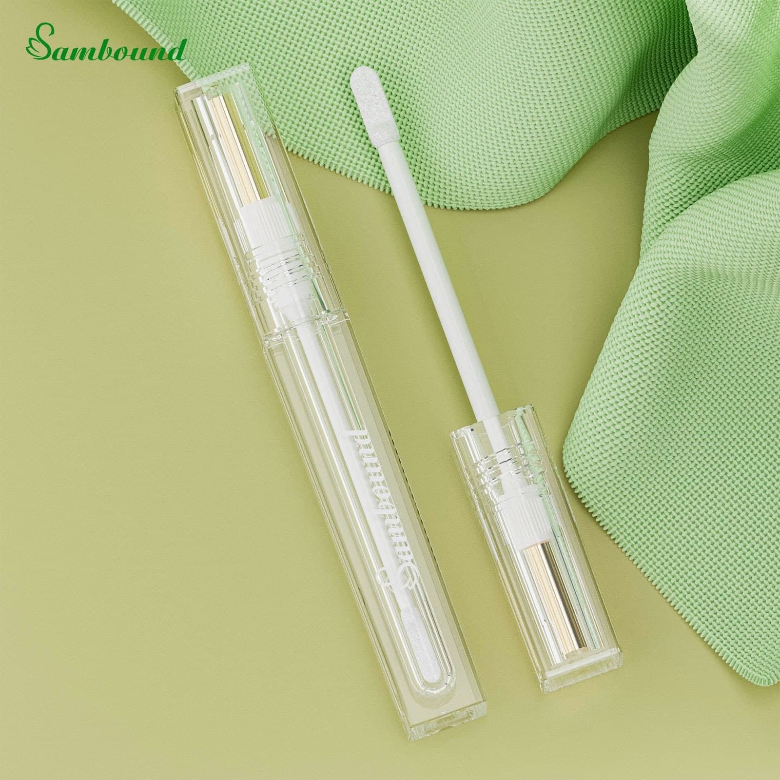 New Fully Transparent Square Lip Gloss Tube with Weighted Iron Cap PET Eco-Friendly Plastic Bottle 3ml Lip Glaze Tube Empty Tube