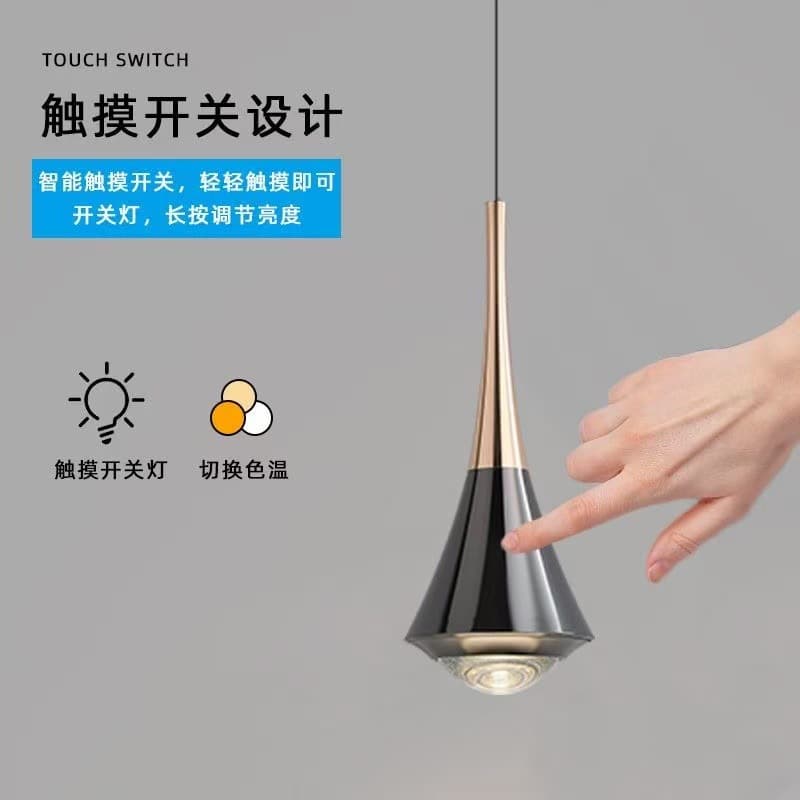 Bedroom Bedside Lamp Small Pendant Light Creative Ultra-Minimalist Study Dining Room Living Room Bar Adjustable Height Mini Pendant